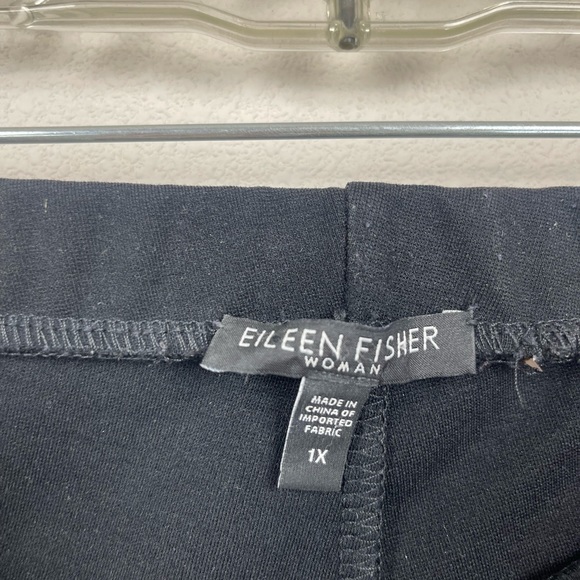 EILEEN FISHER Stretch Ponte Slim Ankle Zip Pants Black Size 1X - Picture 6 of 7